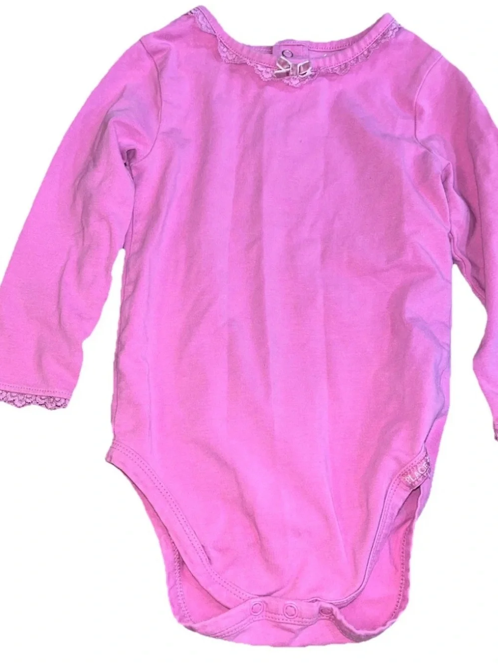 Vintage Children’s Place Pink Long Sleeve Body Suit Size 3t Layering Piece Y2K